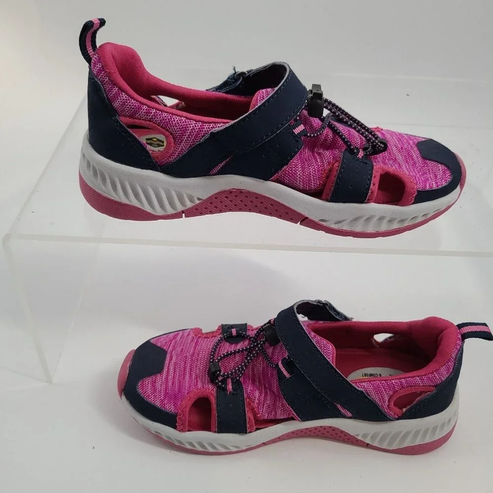 Khombu‎ Skylor Closed Toe Athletic Sandals Navy/Pink 277041 Girls Youth Size 1
